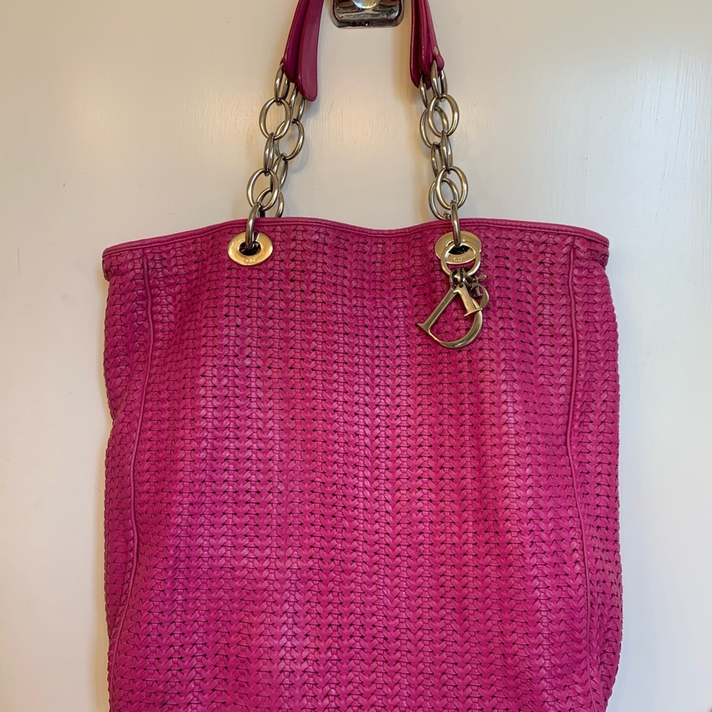 christian dior woven soft lady dior tote - Picture 6 of 8
